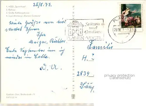 AK / Ansichtskarte Klingenthal_Vogtland HOG Sporthotel Rathaus Grosse Aschbergschanze Jugendherberge Klingenthal_Vogtland