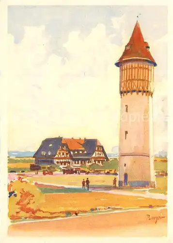 AK / Ansichtskarte Kembs_Elsass Travaux de lUsine Hotel du Rhin et Chateau d eau Kembs Elsass