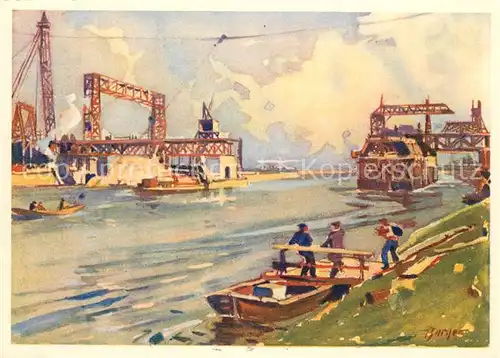 AK / Ansichtskarte Kembs_Elsass Travaux de lUsine Chantier du barrage sur le Rhin Kembs Elsass