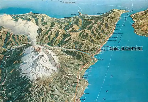 AK / Ansichtskarte Etna Panoramakarte Etna