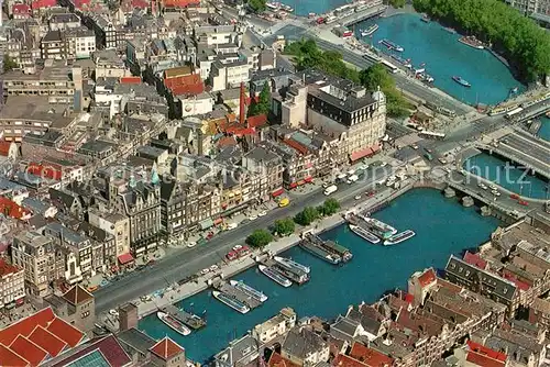 AK / Ansichtskarte Amsterdam_Niederlande Fliegeraufnahme Damrak Prins Hendrikkade Amsterdam_Niederlande