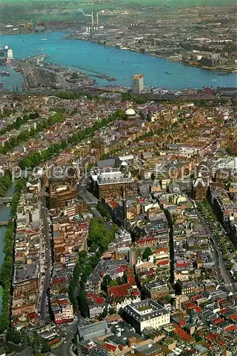 AK / Ansichtskarte Amsterdam_Niederlande Fliegeraufnahme Stadtmitte Amsterdam_Niederlande
