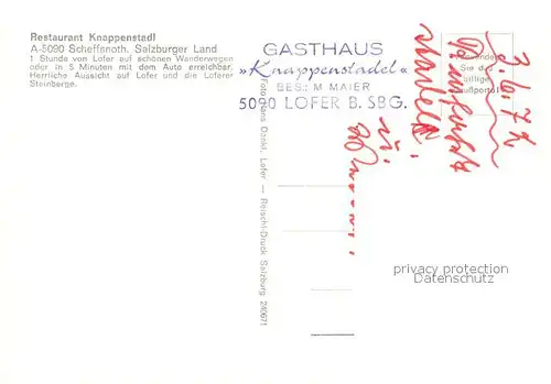 AK / Ansichtskarte Scheffsnoth Restaurant Knappenstadl Scheffsnoth