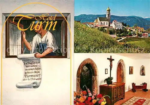 AK / Ansichtskarte Voels_Schlern_Suedtirol Romantik Hotel Restaurant Turm Voels_Schlern_Suedtirol