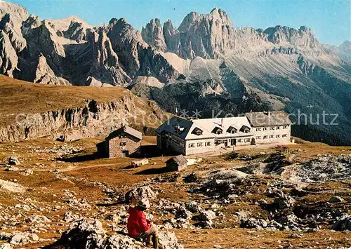 AK / Ansichtskarte Schlernhaeuser Rifugio Bolzano Monte Pez Rosengarten Schlernhaeuser