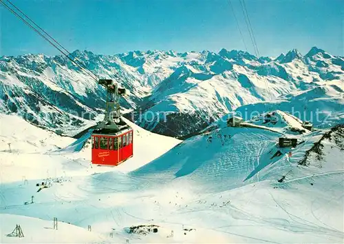 AK / Ansichtskarte Davos_Parsenn_GR Luftseilbahn Weissfluhjoch Weissfluhgipfel Davos_Parsenn_GR