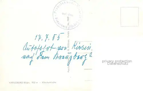AK / Ansichtskarte Kreuzberg_Rhoen Franziskaner Klosterkirche Inneres Kreuzberg Rhoen