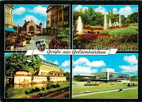 AK / Ansichtskarte Gelsenkirchen Teilansichten Park Stadthalle Gelsenkirchen