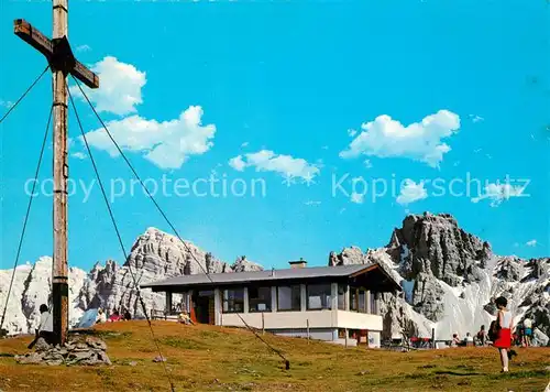 AK / Ansichtskarte Axamer_Lizum Gipfelhaus mit Gipfelkreuz am Hoadl Axamer Lizum