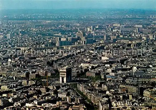 Paris Vue aerienne Arc de Triomphe Paris