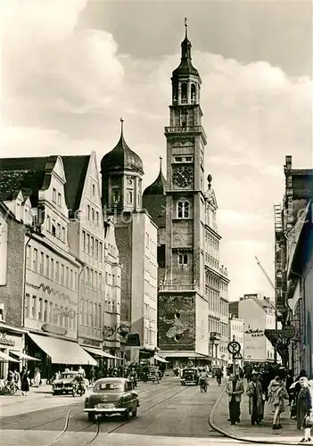 Augsburg Karolinenstrasse mit Perlach Augsburg