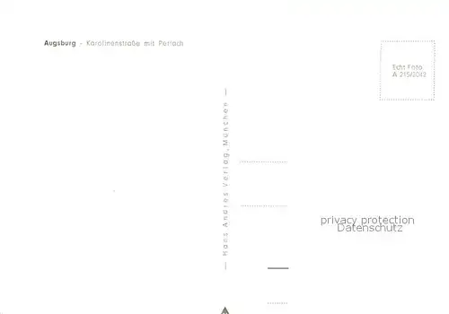 Augsburg Karolinenstrasse mit Perlach Augsburg