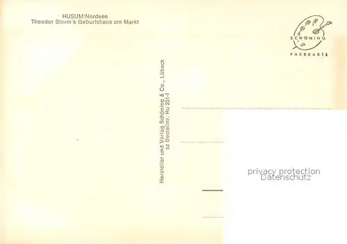 Husum_Nordfriesland Theodor Storms Geburtshaus am Markt Husum_Nordfriesland