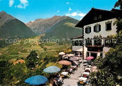 Schenna_Meran Schlosswirt Terrasse Schenna Meran