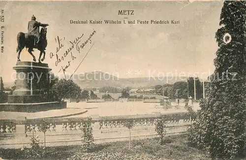 Metz_Moselle Denkmal Kaiser Wilhelm I und Feste Friedrich Karl Metz_Moselle