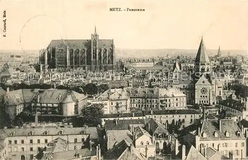 Metz_Moselle Panorama et la Cathedrale Metz_Moselle