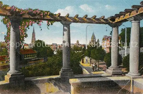 Metz_Moselle Blick vom Aussichtsturm der Moselanlagen Metz_Moselle
