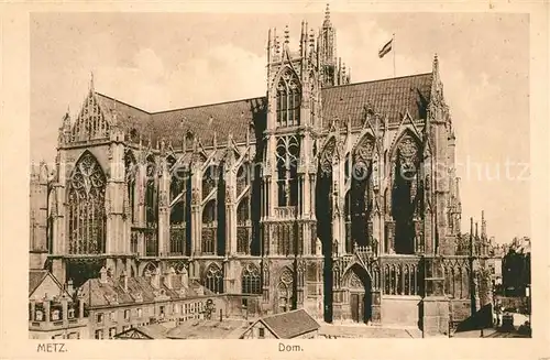 Metz_Moselle La Cathedrale Dom Stempel geprueft Metz_Moselle