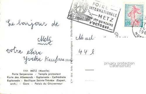 AK / Ansichtskarte Metz_Moselle Sehenswuerdigkeiten der Stadt Metz_Moselle