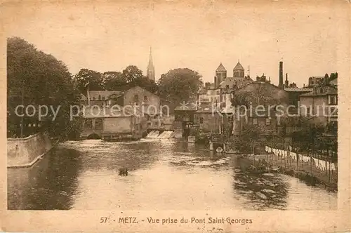 Metz_Moselle Vue prise du Pont Saint Georges Metz_Moselle