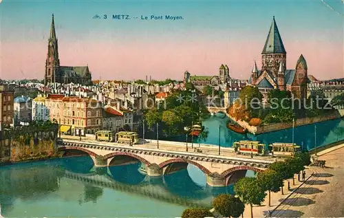 Metz_Moselle Pont Moyen Eglise Cathedrale Metz_Moselle