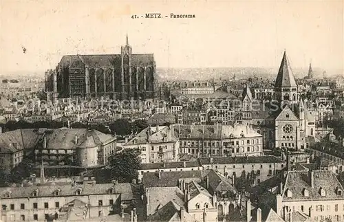 Metz_Moselle Panorama Cathedrale Eglise Metz_Moselle