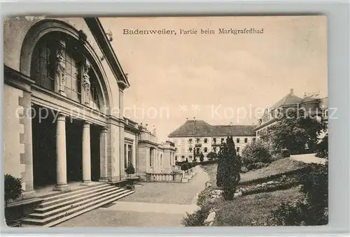 Badenweiler Partie beim Markgrafenbad Stempel geprueft Badenweiler