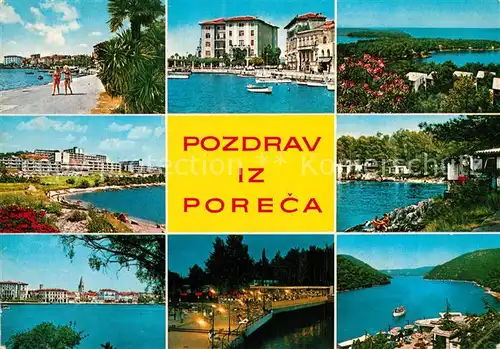 AK / Ansichtskarte Porec Strand Hotelanlagen Fliegeraufnahme Porec