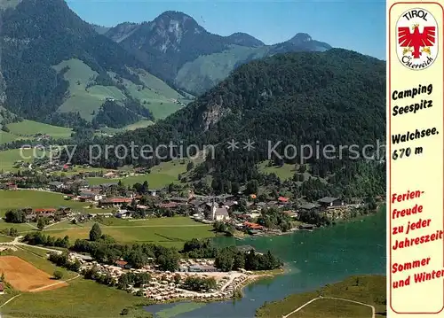 AK / Ansichtskarte Walchsee_Tirol Fliegeraufnahme Camping Seespitz Walchsee Tirol