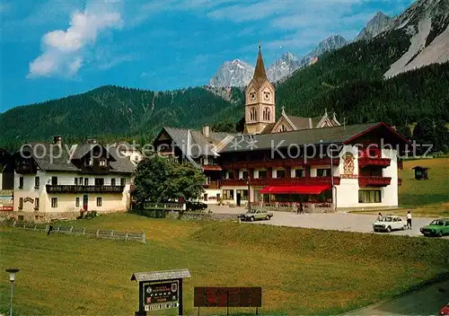 AK / Ansichtskarte Ramsau_Dachstein_Steiermark Evangelische Kirche Gasthof Kirchenwirt Pehab Ramsau_Dachstein
