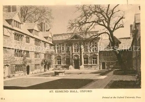 AK / Ansichtskarte Oxford_Oxfordshire Saint Edmund Hall Oxford Oxfordshire