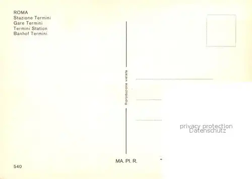 AK / Ansichtskarte Roma_Rom Stazione Termini Roma_Rom