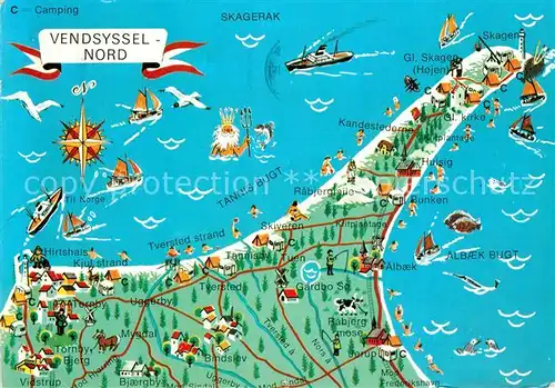 AK / Ansichtskarte Vendsyssel_Danmark Panoramakarte Vendsyssel Danmark