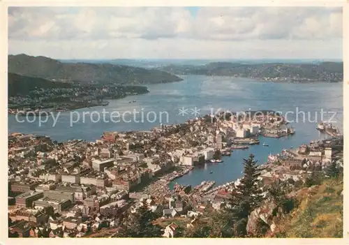 AK / Ansichtskarte Bergen_Norwegen Utsikt fra Floien Bergen Norwegen
