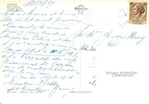 AK / Ansichtskarte Rimini Pont Tiberio Rimini