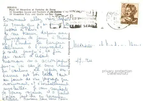 AK / Ansichtskarte Perugia Piazza IV Novembre e Fontana del Duomo Perugia
