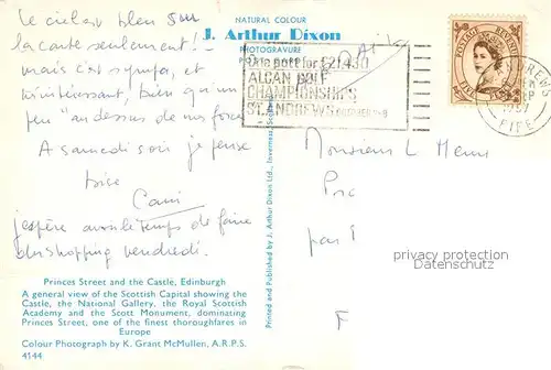 AK / Ansichtskarte Edinburgh Princes Street and the Castle Edinburgh