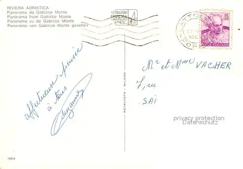 AK / Ansichtskarte Gabicce_Monte Riviera Adriatica Gabicce Monte