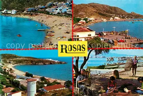 AK / Ansichtskarte Rosas_Costa_Brava_Cataluna Heim der Fischer der Herzlichkeit und des Friedens Rosas_Costa