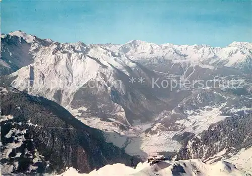 AK / Ansichtskarte Verbier Les Attelas Panorama sur le Val de Bagnes les Alpes Valaisannes et Savoyardes Verbier