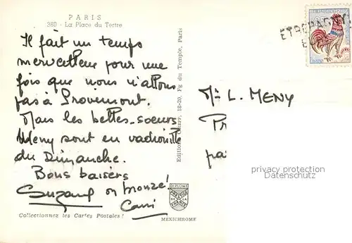 AK / Ansichtskarte Paris La Place du Tertre Paris