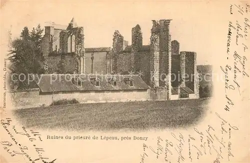AK / Ansichtskarte Donzy Ruines du prieure de Lepeau Donzy