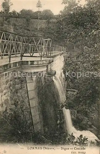 AK / Ansichtskarte Lormes Digue et Cascade Lormes