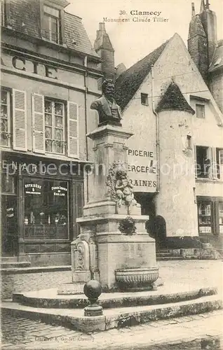 AK / Ansichtskarte Clamecy_Nievre Monument Claude Tillier Clamecy_Nievre