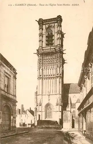 AK / Ansichtskarte Clamecy_Nievre Tour de l Eglise Saint Martin Clamecy_Nievre