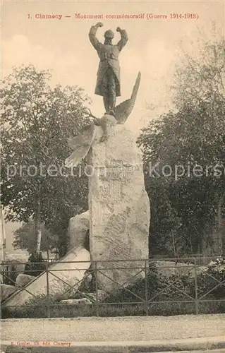 AK / Ansichtskarte Clamecy_Nievre Monument commemoratif Grande Guerre 1914 18 Clamecy_Nievre