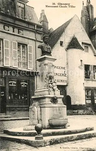AK / Ansichtskarte Clamecy_Nievre Monument Claude Tillier Clamecy_Nievre