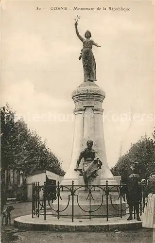 AK / Ansichtskarte Cosne Cours sur Loire Monument de la Republique Cosne Cours sur Loire