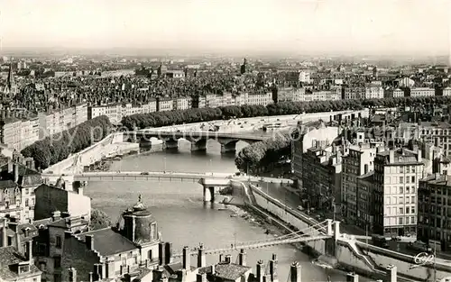 AK / Ansichtskarte Lyon_France Panorama sur les Ponts de la Saone Lyon France