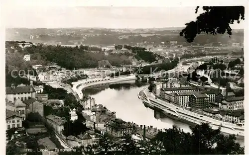 AK / Ansichtskarte Lyon_France Vue panoramique sur la Saone Lyon France